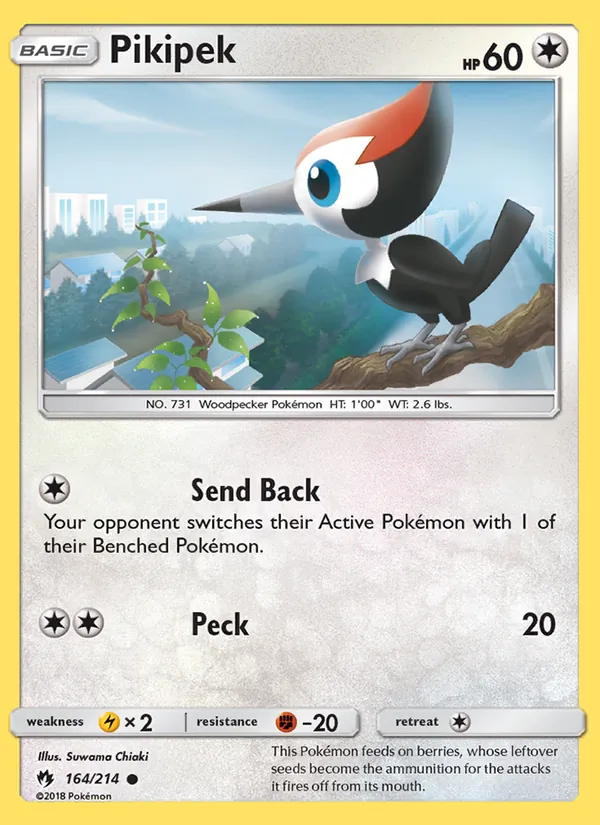 Pikipek — Lost Thunder #164 (Pokémon TCG card)