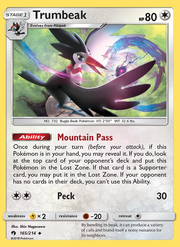 Trumbeak — Lost Thunder #165 (Pokémon TCG card)