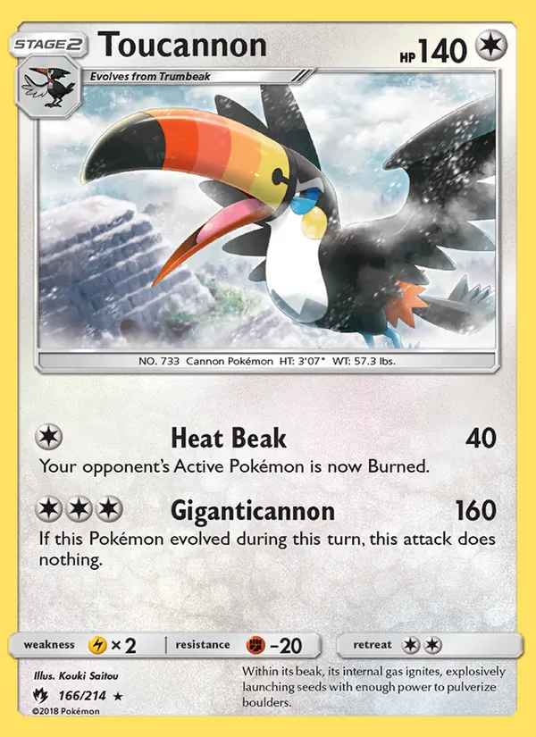 Toucannon — Lost Thunder #166 (Pokémon TCG card)