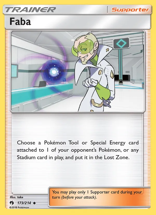 Faba — Lost Thunder #173 (Pokémon TCG card)