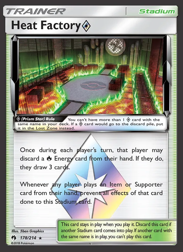 Heat Factory ◇ — Lost Thunder #178 (Pokémon TCG card)