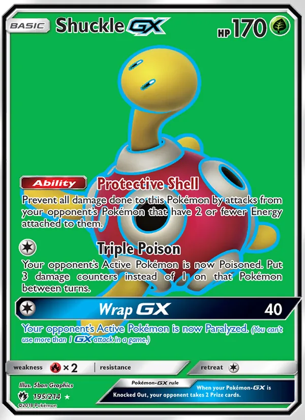 Shuckle GX — Lost Thunder #195 (Pokémon TCG card)