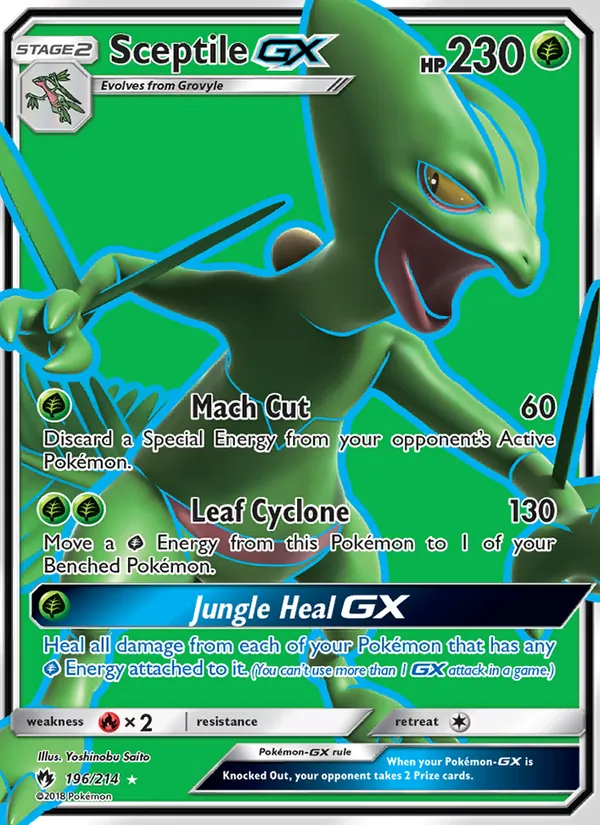 Sceptile GX — Lost Thunder #196 (Pokémon TCG card)