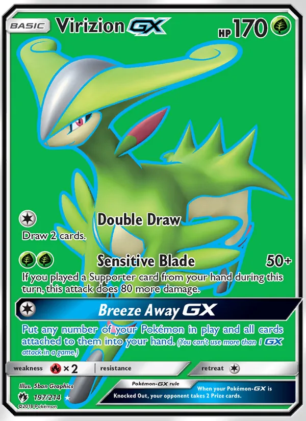 Virizion GX — Lost Thunder #197 (Pokémon TCG card)