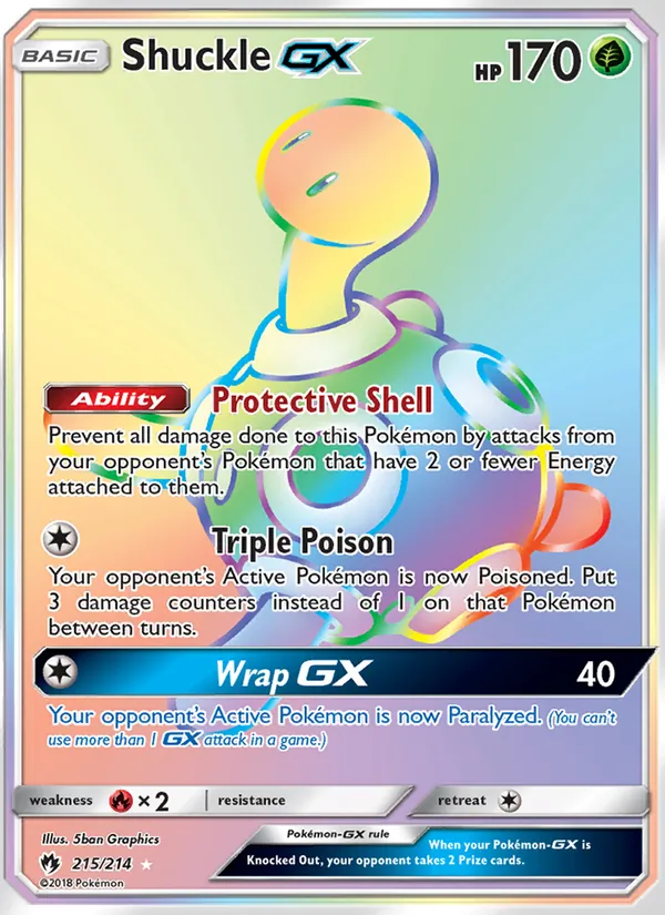 Shuckle GX — Lost Thunder #215 (Pokémon TCG card)