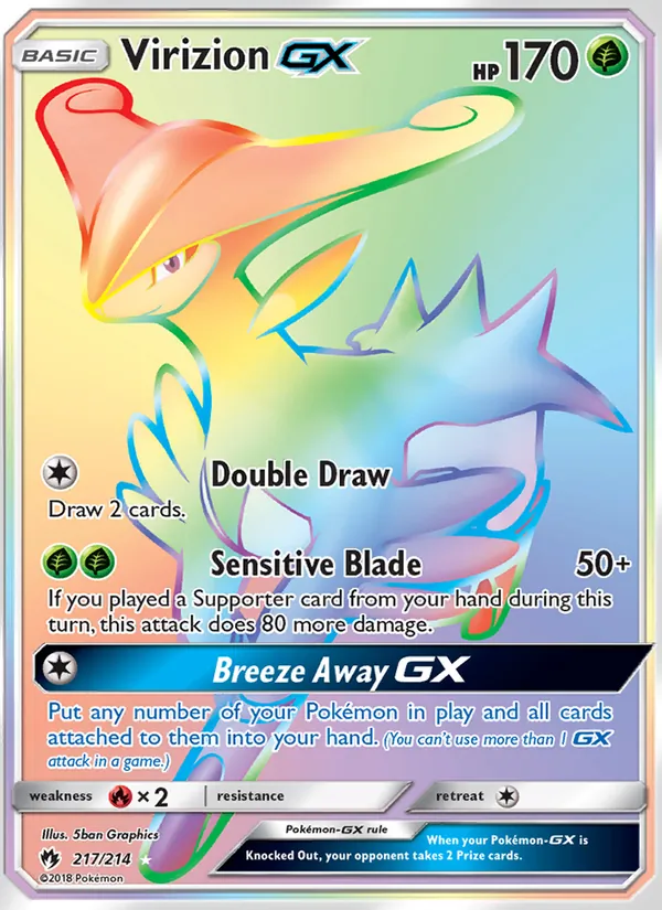 Virizion GX — Lost Thunder #217 (Pokémon TCG card)