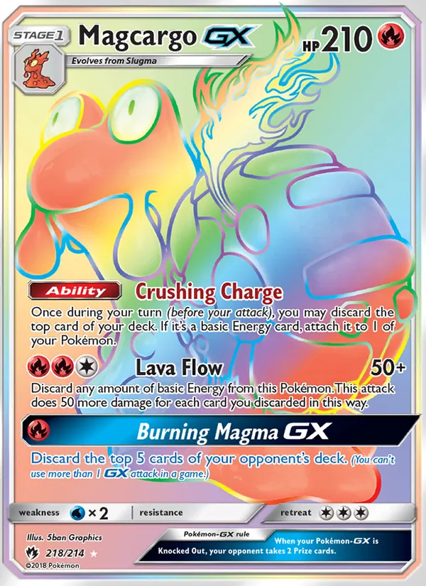 Magcargo GX — Lost Thunder #218 (Pokémon TCG card)