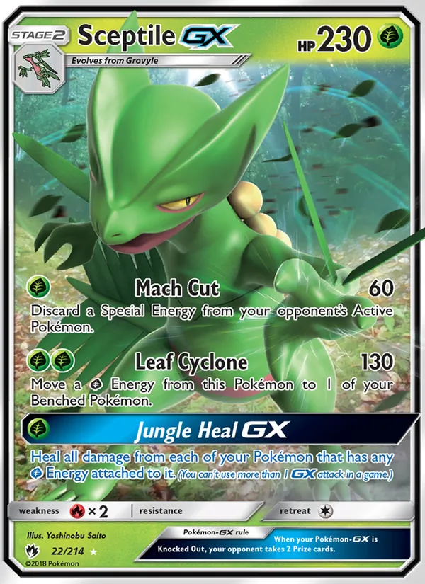 Sceptile GX — Lost Thunder #22 (Pokémon TCG card)