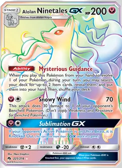 Alolan Ninetales GX (Lost Thunder #225)
