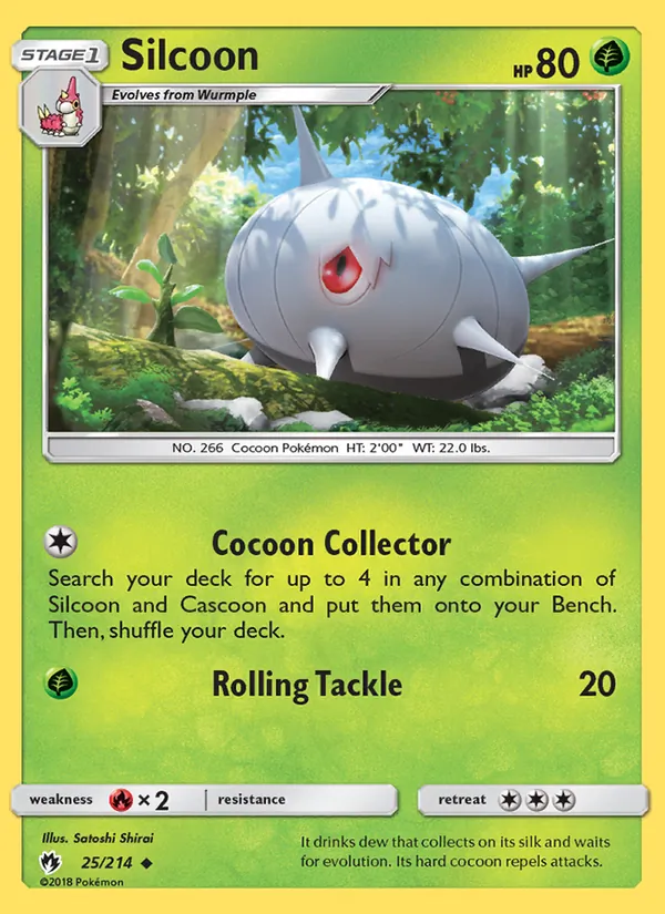 Silcoon — Lost Thunder #25 (Pokémon TCG card)
