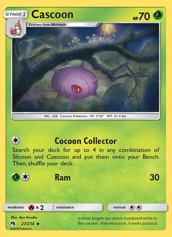 Cascoon — Lost Thunder #27 (Pokémon TCG card)