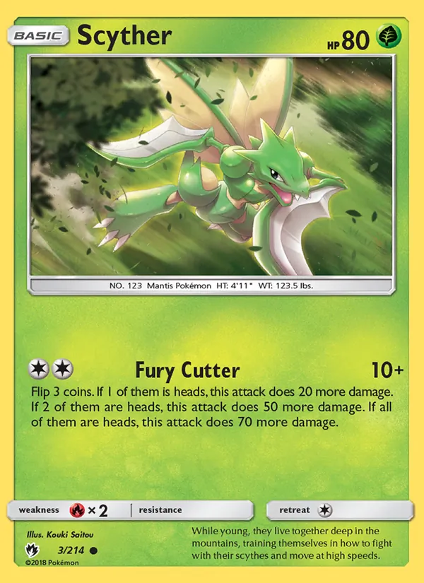 Scyther — Lost Thunder #3 (Pokémon TCG card)