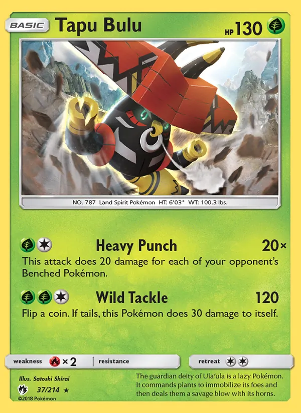 Tapu Bulu — Lost Thunder #37 (Pokémon TCG card)