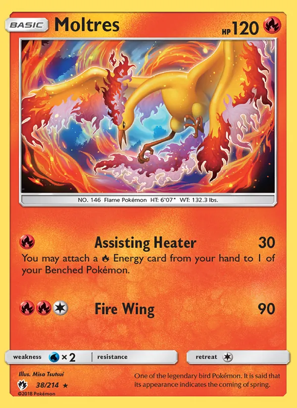 Moltres — Lost Thunder #38 (Pokémon TCG card)