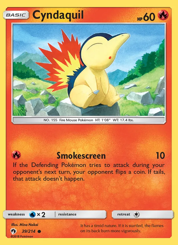 Cyndaquil — Lost Thunder #39 (Pokémon TCG card)