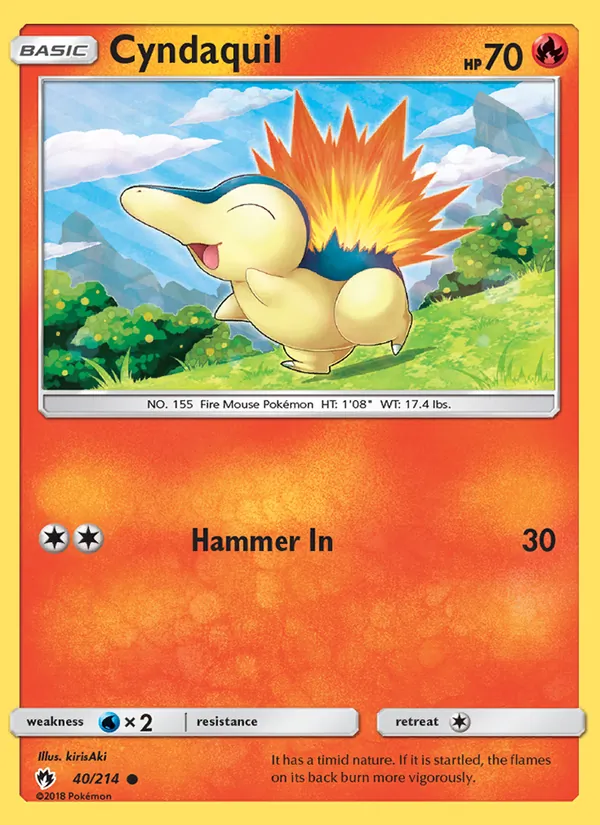 Cyndaquil — Lost Thunder #40 (Pokémon TCG card)