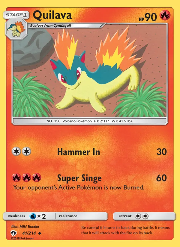 Quilava — Lost Thunder #41 (Pokémon TCG card)