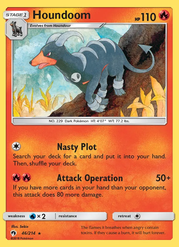 Houndoom — Lost Thunder #46 (Pokémon TCG card)
