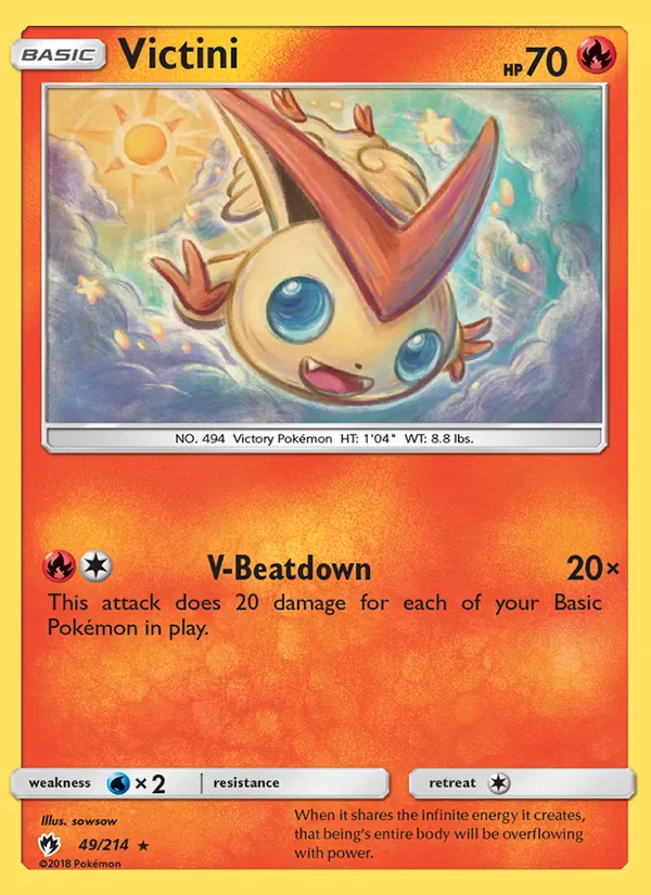 Victini — Lost Thunder #49 (Pokémon TCG card)