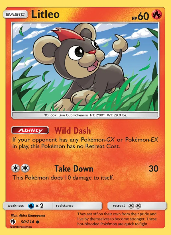 Litleo — Lost Thunder #50 (Pokémon TCG card)