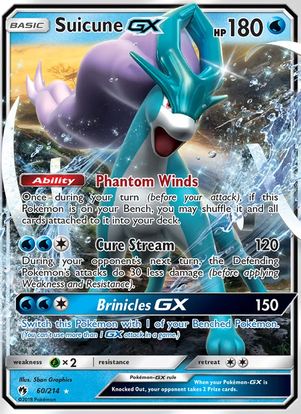 Suicune GX — Lost Thunder #60 (Pokémon TCG card)