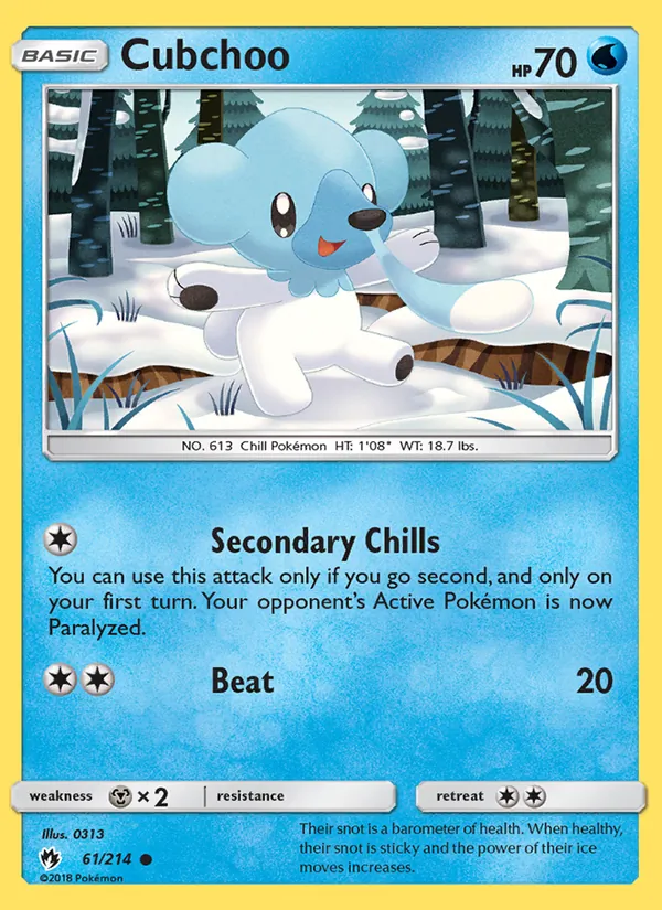Cubchoo — Lost Thunder #61 (Pokémon TCG card)
