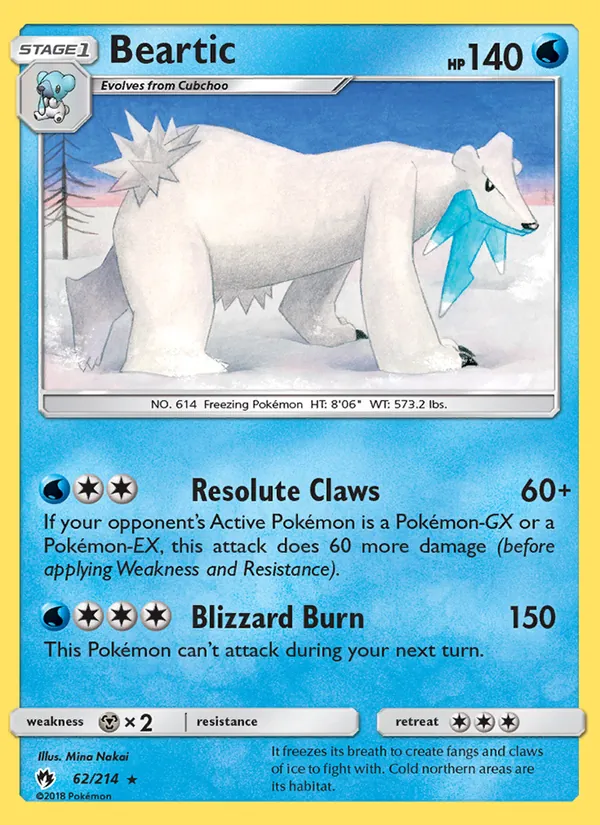 Beartic — Lost Thunder #62 (Pokémon TCG card)