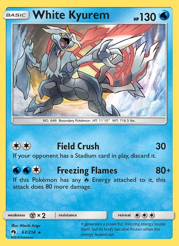 White Kyurem — Lost Thunder #63 (Pokémon TCG card)