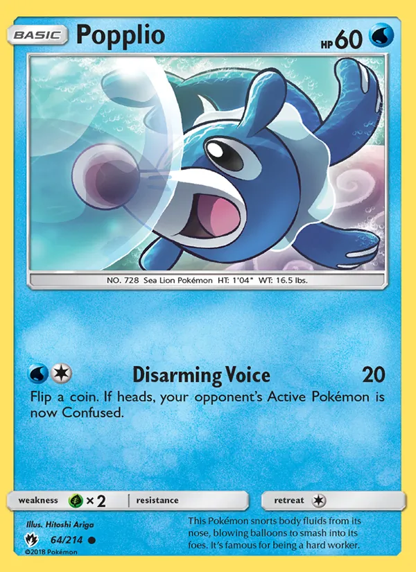 Popplio — Lost Thunder #64 (Pokémon TCG card)