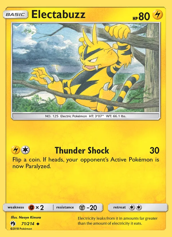 Electabuzz — Lost Thunder #71 (Pokémon TCG card)