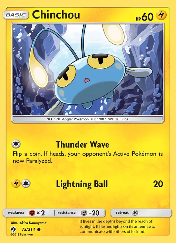 Chinchou — Lost Thunder #73 (Pokémon TCG card)