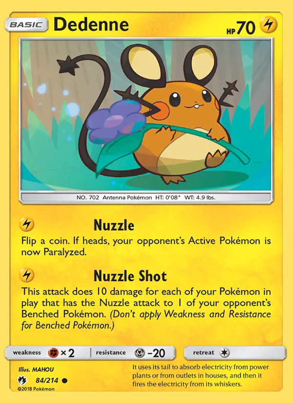 Dedenne — Lost Thunder #84 (Pokémon TCG card)
