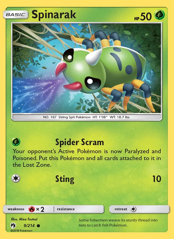 Spinarak — Lost Thunder #9 (Pokémon TCG card)