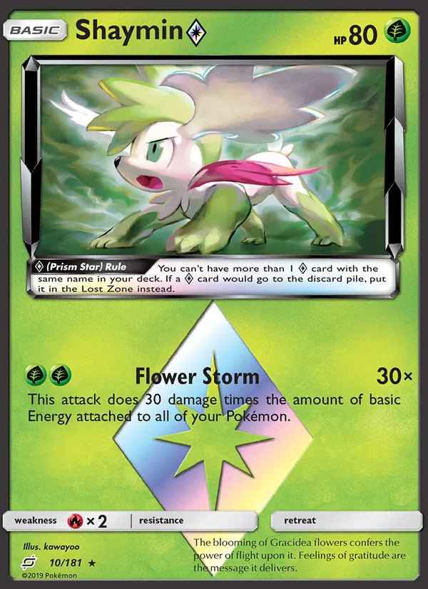 Shaymin ◇ — Team Up #10 (Pokémon TCG card)