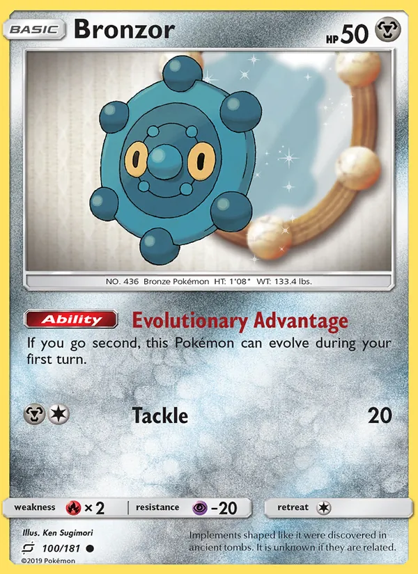 Bronzor — Team Up #100 (Pokémon TCG card)