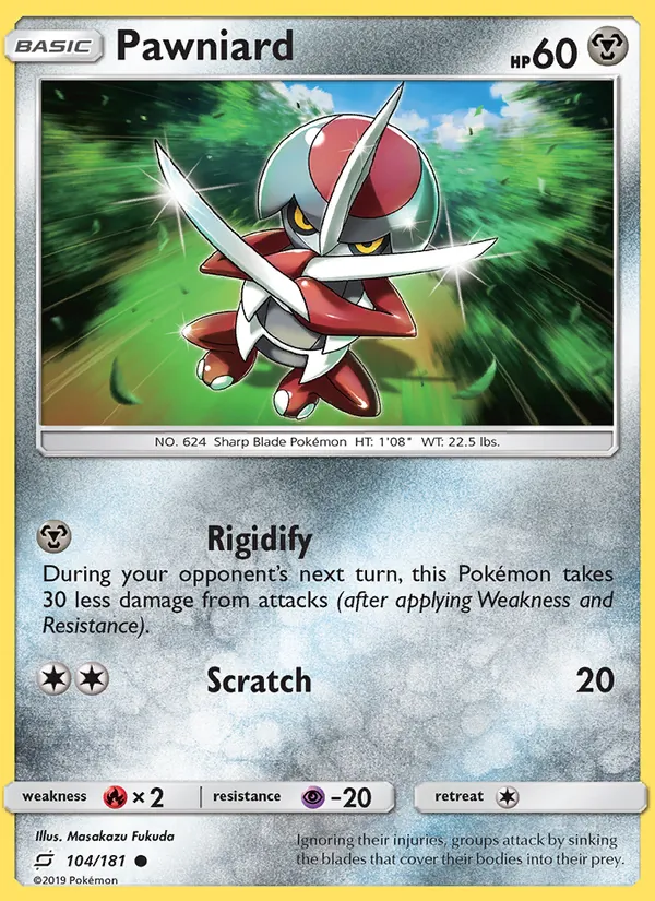 Pawniard — Team Up #104 (Pokémon TCG card)