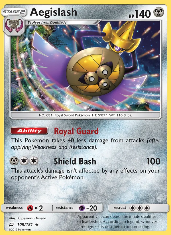 Aegislash — Team Up #109 (Pokémon TCG card)