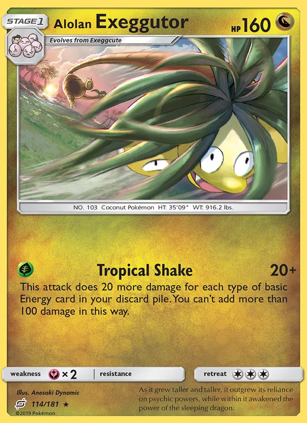 Alolan Exeggutor — Team Up #114 (Pokémon TCG card)