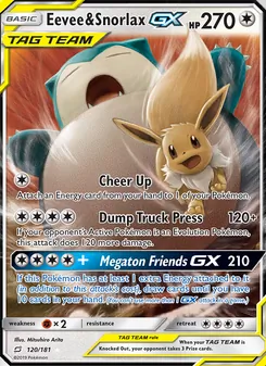 Eevee & Snorlax GX (Team Up #120)