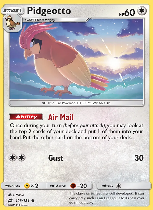 Pidgeotto — Team Up #123 (Pokémon TCG card)