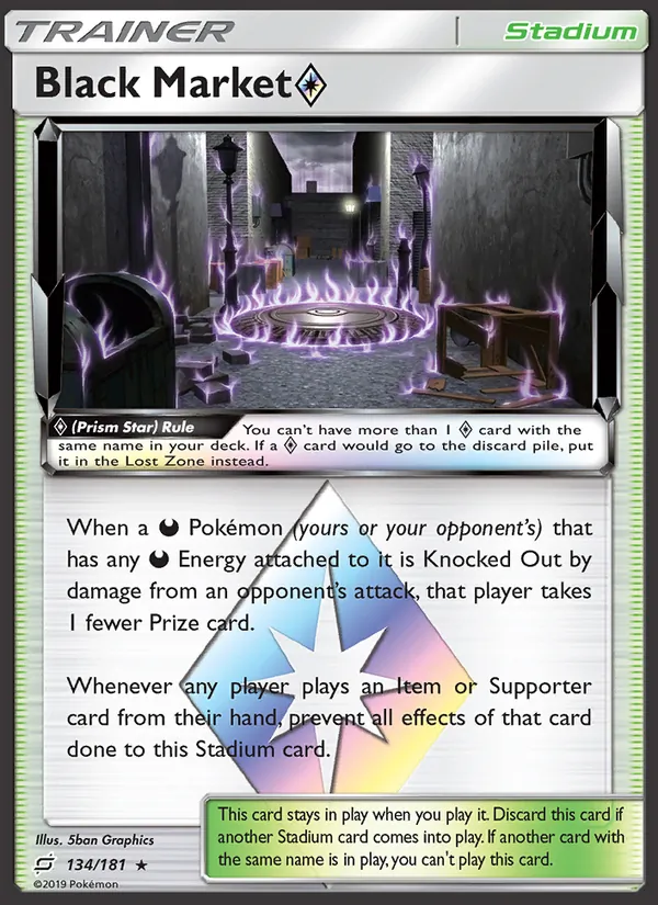 Black Market ◇ — Team Up #134 (Pokémon TCG card)