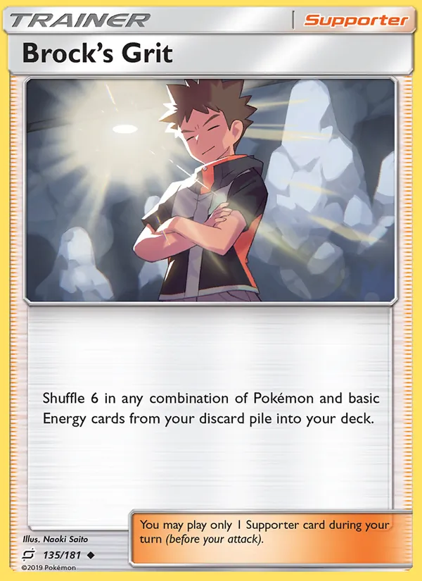 Brock’s Grit — Team Up #135 (Pokémon TCG card)