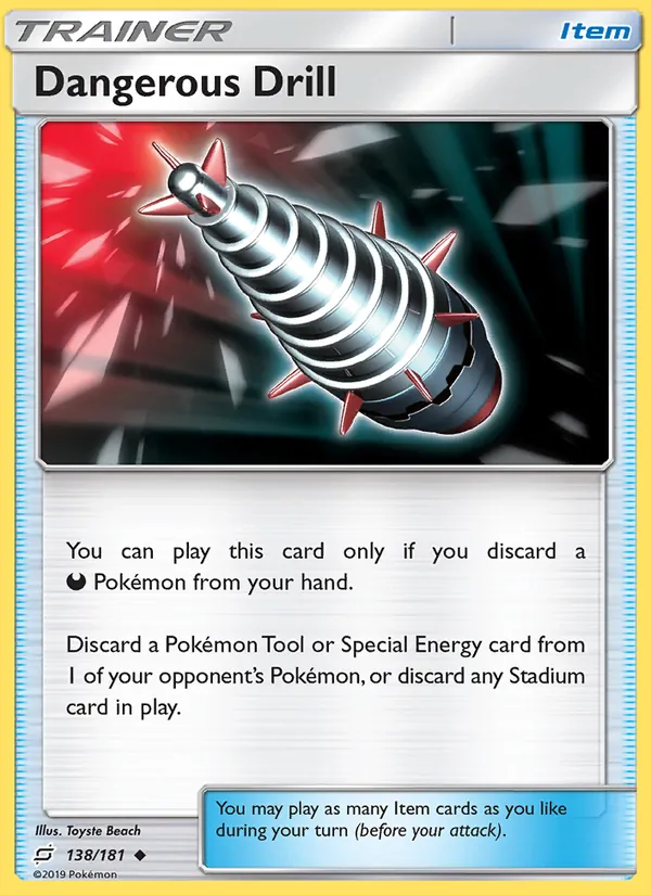 Dangerous Drill — Team Up #138 (Pokémon TCG card)