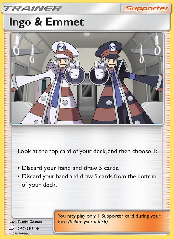 Ingo & Emmet — Team Up #144 (Pokémon TCG card)