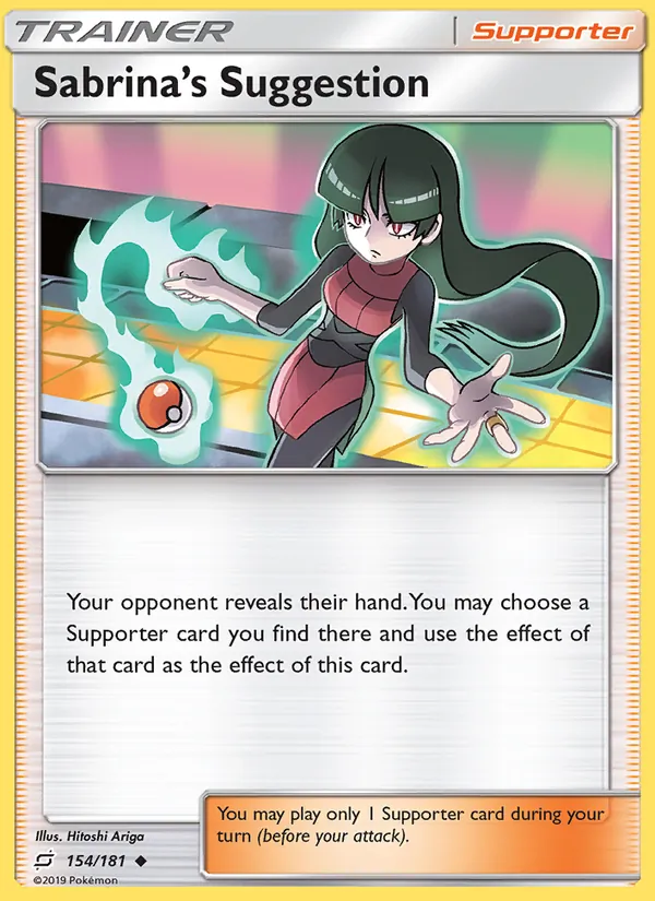 Sabrina’s Suggestion — Team Up #154 (Pokémon TCG card)