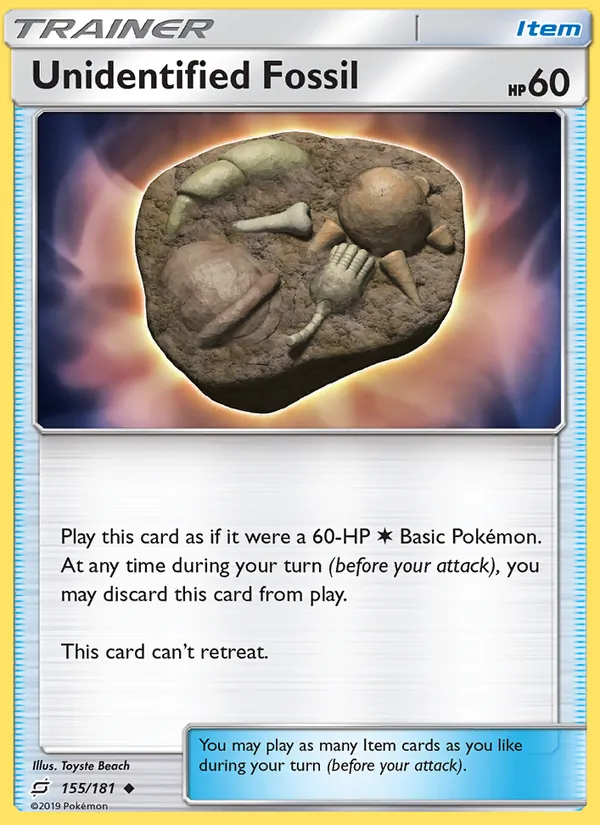 Unidentified Fossil — Team Up #155 (Pokémon TCG card)