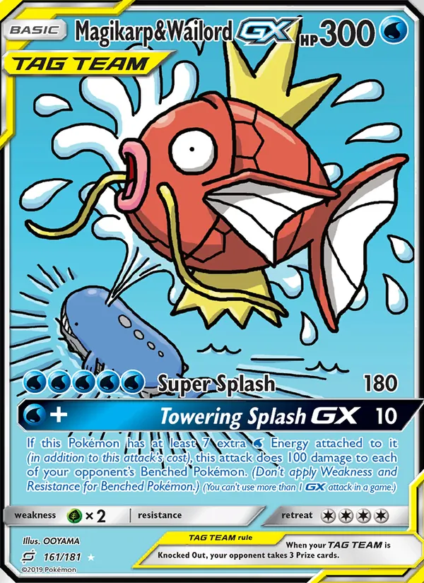 Magikarp & Wailord GX — Team Up #161 (Pokémon TCG card)