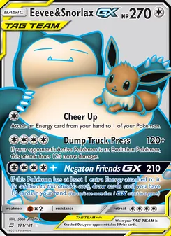 Eevee & Snorlax GX (Team Up #171)