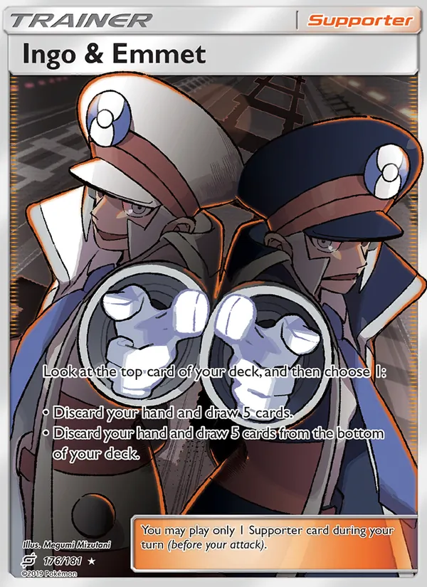 Ingo & Emmet — Team Up #176 (Pokémon TCG card)