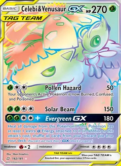 Celebi & Venusaur GX (Team Up #182)